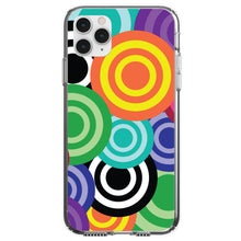 DistinctInk® Clear Shockproof Hybrid Case for Apple iPhone / Samsung Galaxy / Google Pixel - Multi Color Swirls