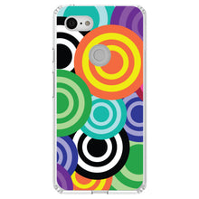 DistinctInk® Clear Shockproof Hybrid Case for Apple iPhone / Samsung Galaxy / Google Pixel - Multi Color Swirls