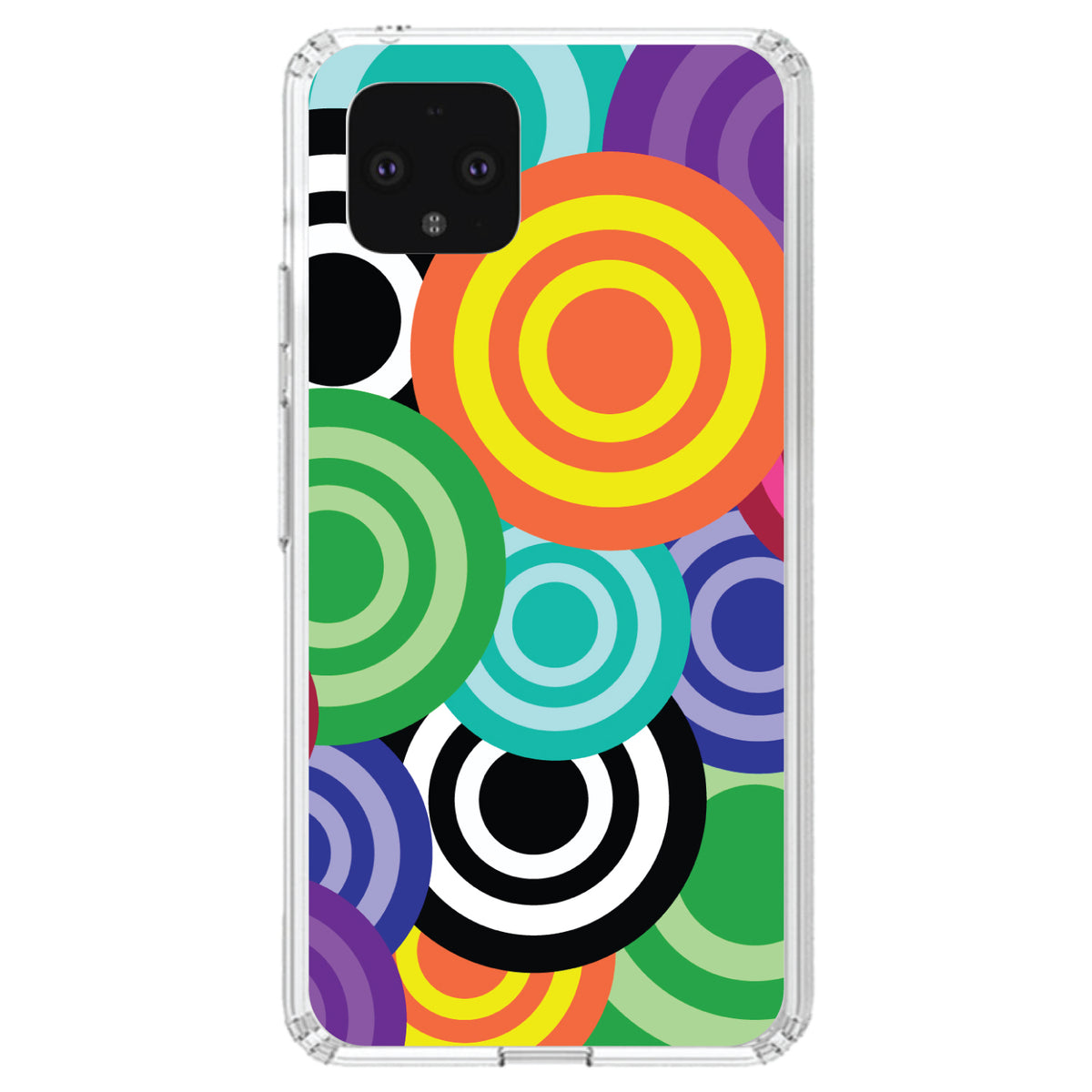 Multi Color Swirls Clear Shockproof iPhone Case, view 24