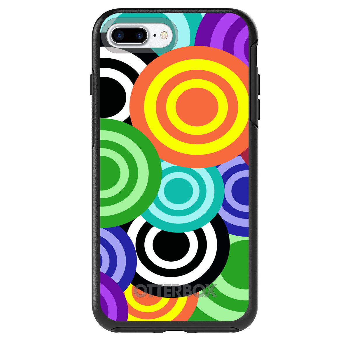 Multi Color Swirls OtterBox Symmetry Case for iPhone & Galaxy, view 2