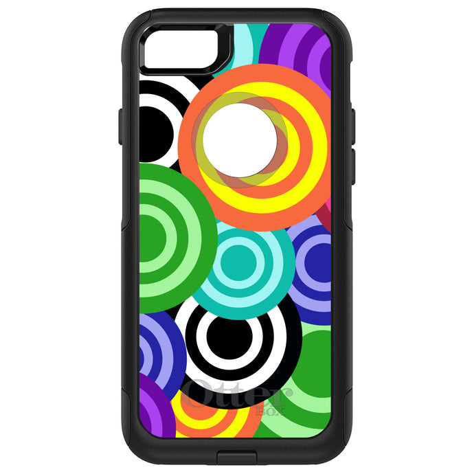 DistinctInk OtterBox Commuter Series Case for Apple iPhone or Samsung Galaxy - Multi Color Swirls