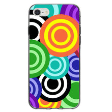 DistinctInk® Clear Shockproof Hybrid Case for Apple iPhone / Samsung Galaxy / Google Pixel - Multi Color Swirls
