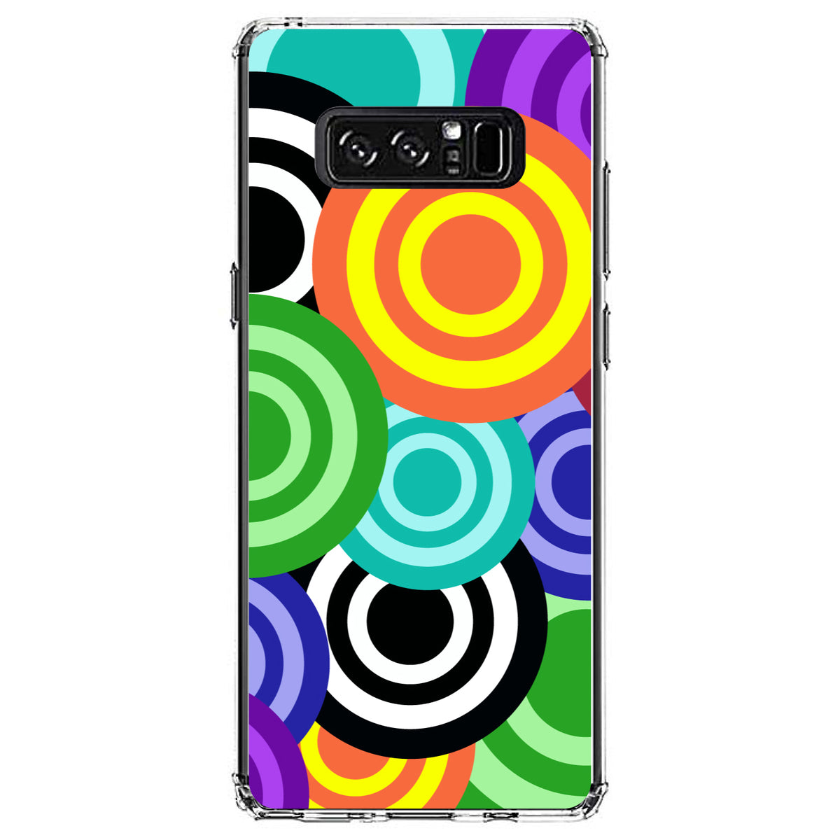 Multi Color Swirls Clear Shockproof iPhone Case, view 12