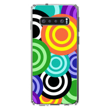 DistinctInk® Clear Shockproof Hybrid Case for Apple iPhone / Samsung Galaxy / Google Pixel - Multi Color Swirls