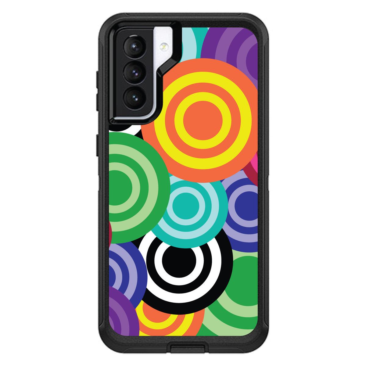 Multi Color Swirls OtterBox Defender Case for iPhone & Galaxy, view 6