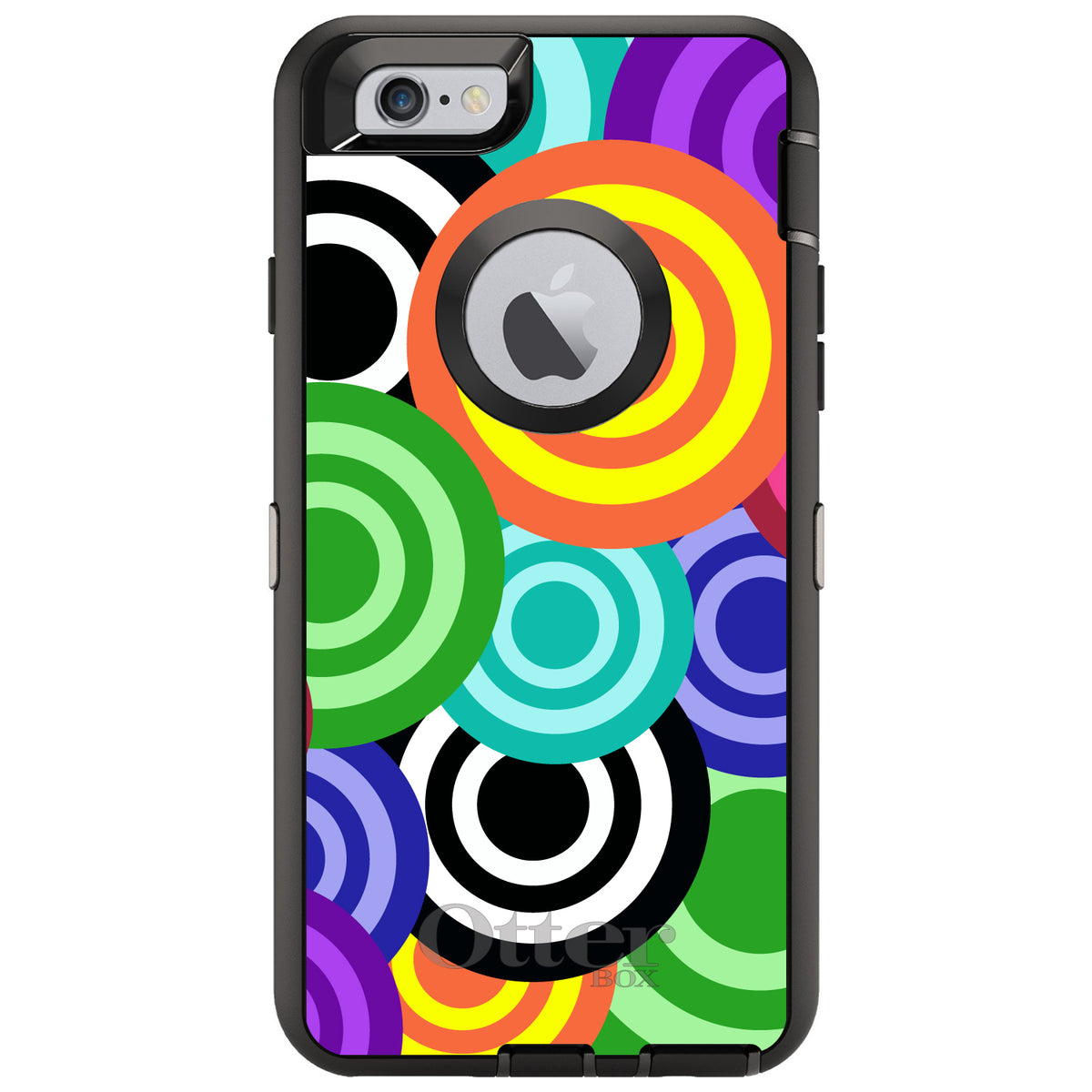 Multi Color Swirls OtterBox Defender Case for iPhone & Galaxy, view 4