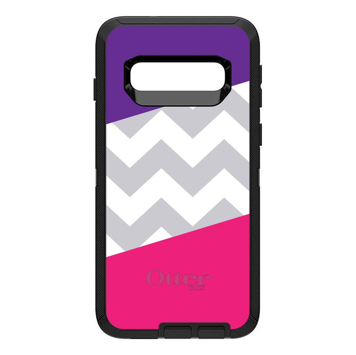 Purple Pink Block Grey Chevron OtterBox Defender Case for iPhone & Galaxy, view 9