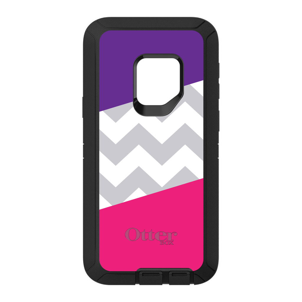 Purple Pink Block Grey Chevron OtterBox Defender Case for iPhone & Galaxy, view 11