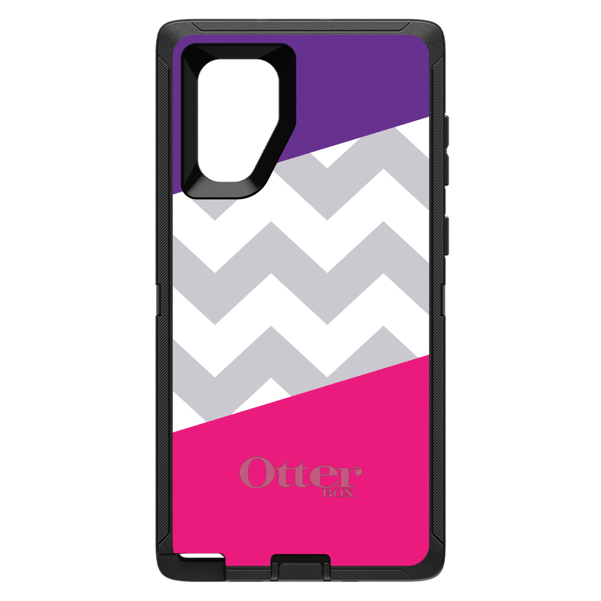 Purple Pink Block Grey Chevron OtterBox Defender Case for iPhone & Galaxy, view 15
