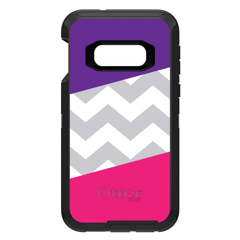 Purple Pink Block Grey Chevron OtterBox Defender Case for iPhone & Galaxy, view 10