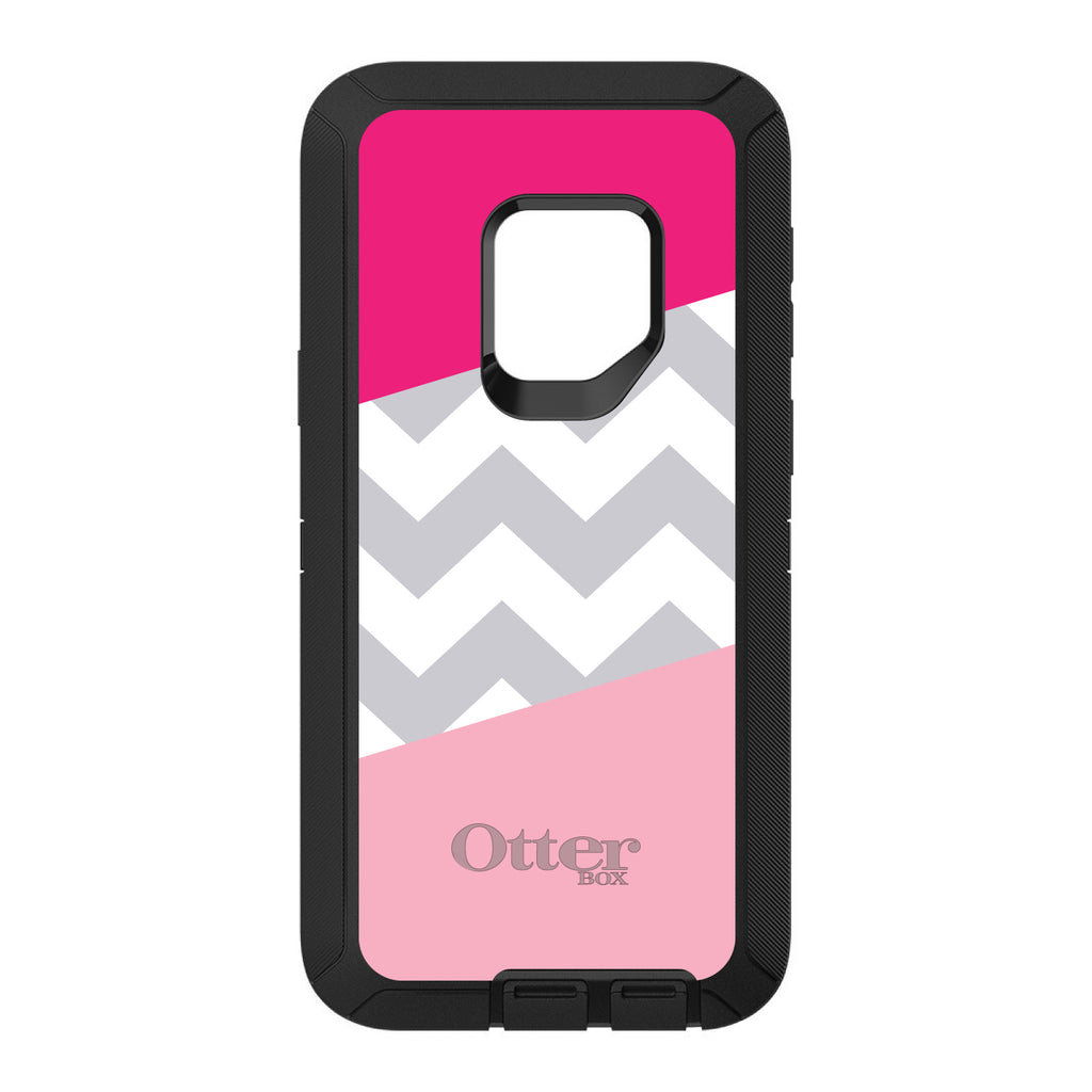 Hot Pink Block Grey Chevron OtterBox Defender Case for iPhone & Galaxy, view 11