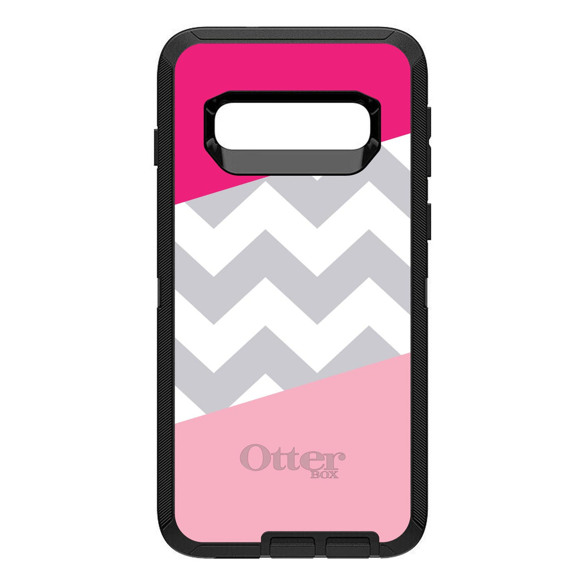 Hot Pink Block Grey Chevron OtterBox Defender Case for iPhone & Galaxy, view 9