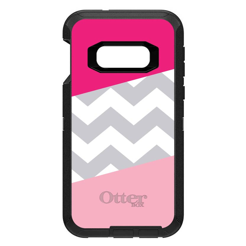 Hot Pink Block Grey Chevron OtterBox Defender Case for iPhone & Galaxy, view 10