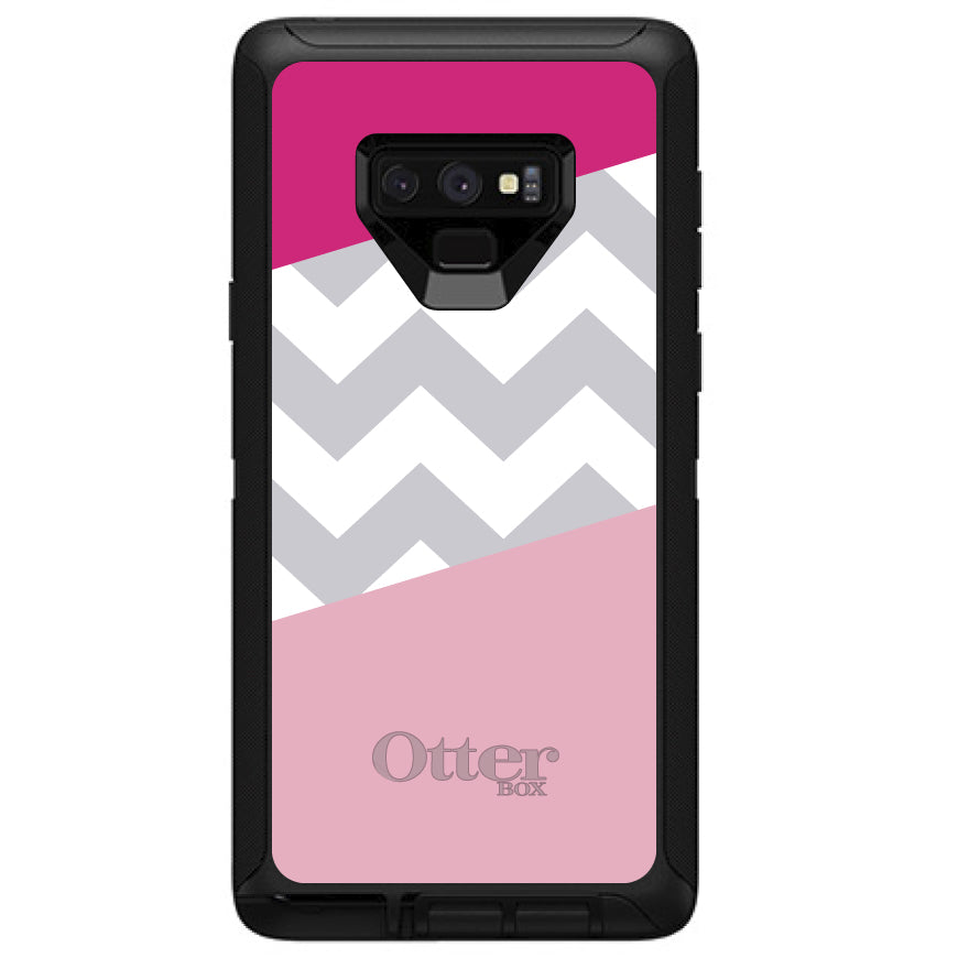 Hot Pink Block Grey Chevron OtterBox Defender Case for iPhone & Galaxy, view 16