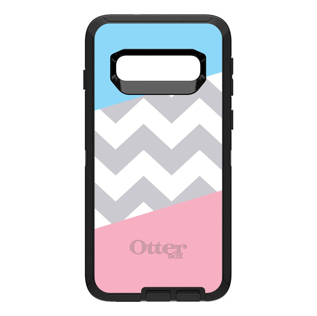 Pink Blue Block Grey Chevron OtterBox Defender Case for iPhone & Galaxy, view 9