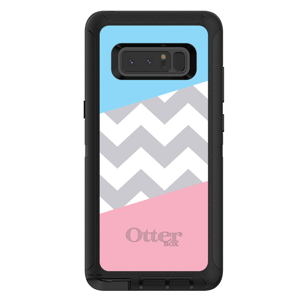 Pink Blue Block Grey Chevron OtterBox Defender Case for iPhone & Galaxy, view 17