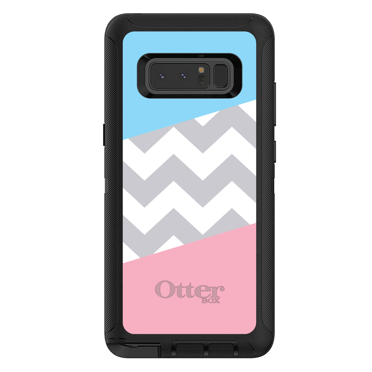 Pink Blue Block Grey Chevron OtterBox Defender Case for iPhone & Galaxy, view 17