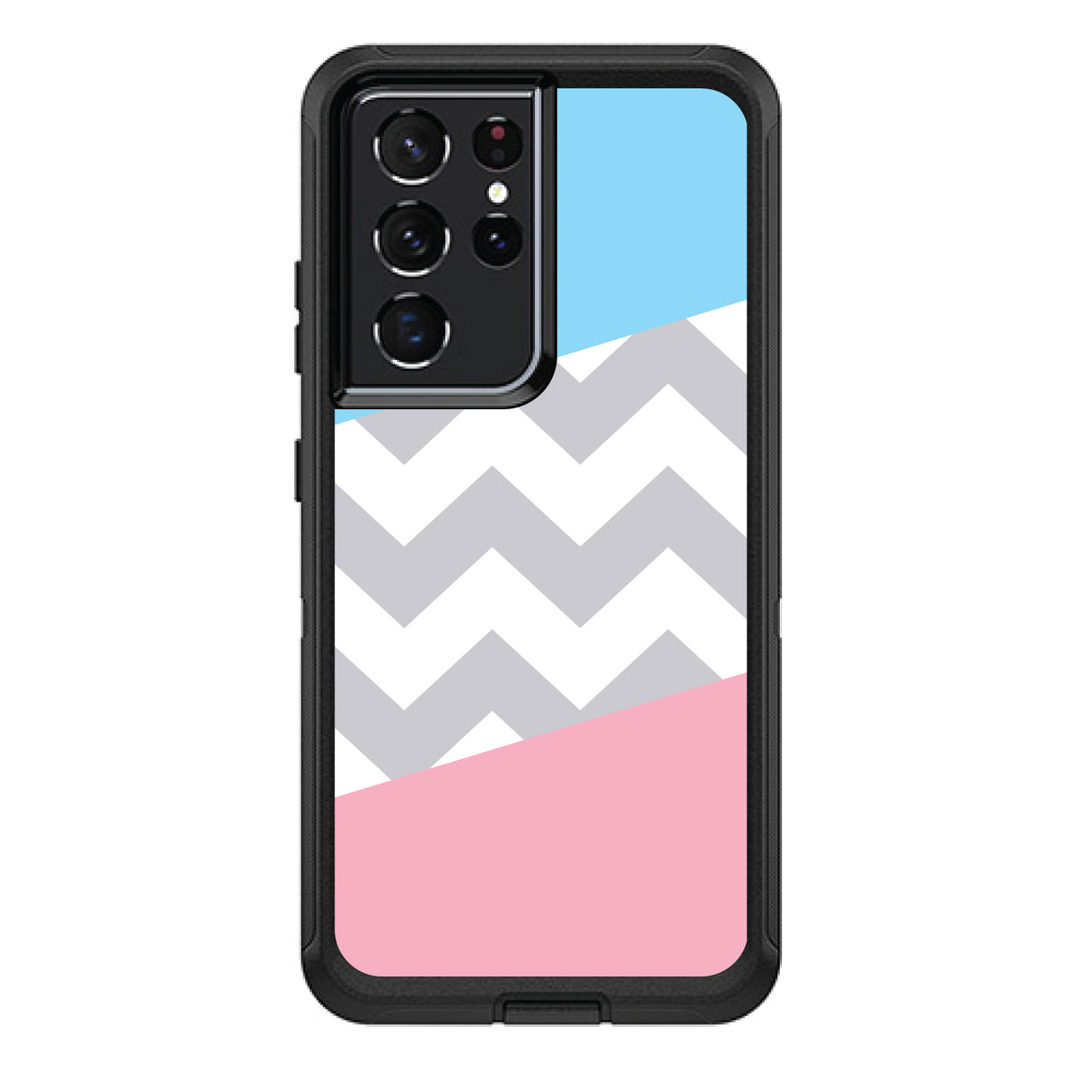 Pink Blue Block Grey Chevron OtterBox Defender Case for iPhone & Galaxy, view 7