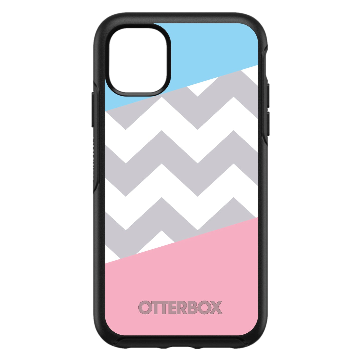 Pink Blue Block Grey Chevron OtterBox Symmetry Case for iPhone & Galaxy