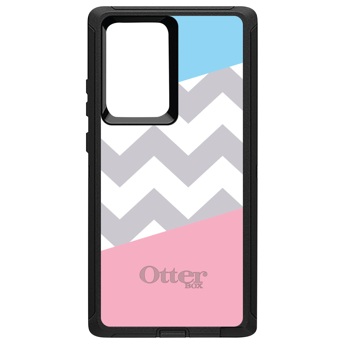Pink Blue Block Grey Chevron OtterBox Defender Case for iPhone & Galaxy, view 13