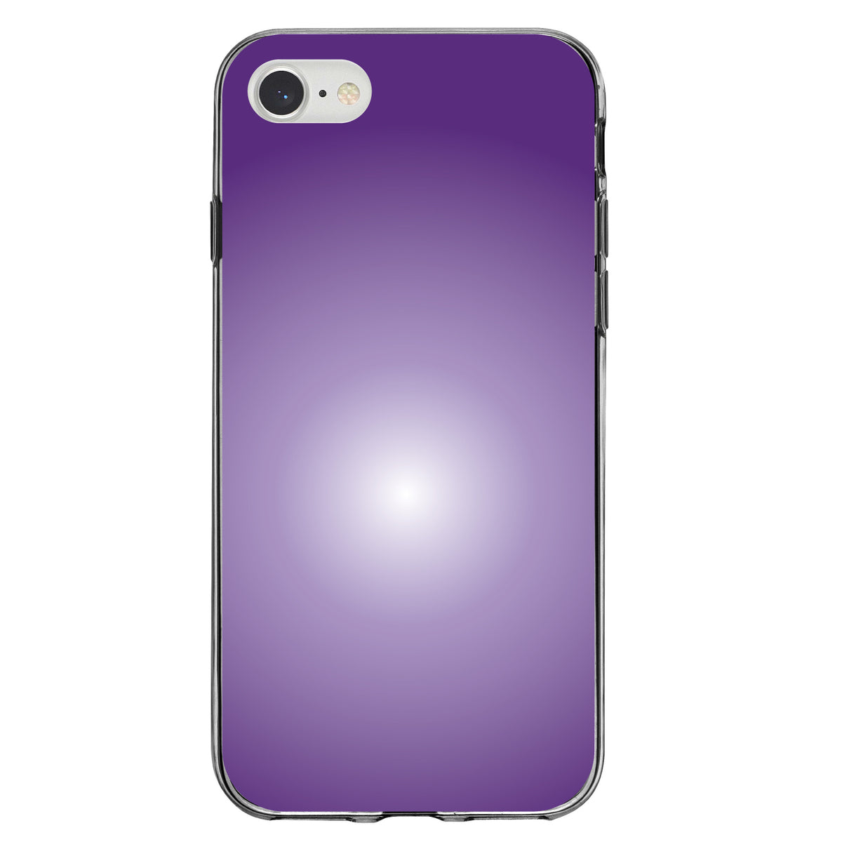 Purple White Gradient Burst Clear Shockproof iPhone Case, view 5