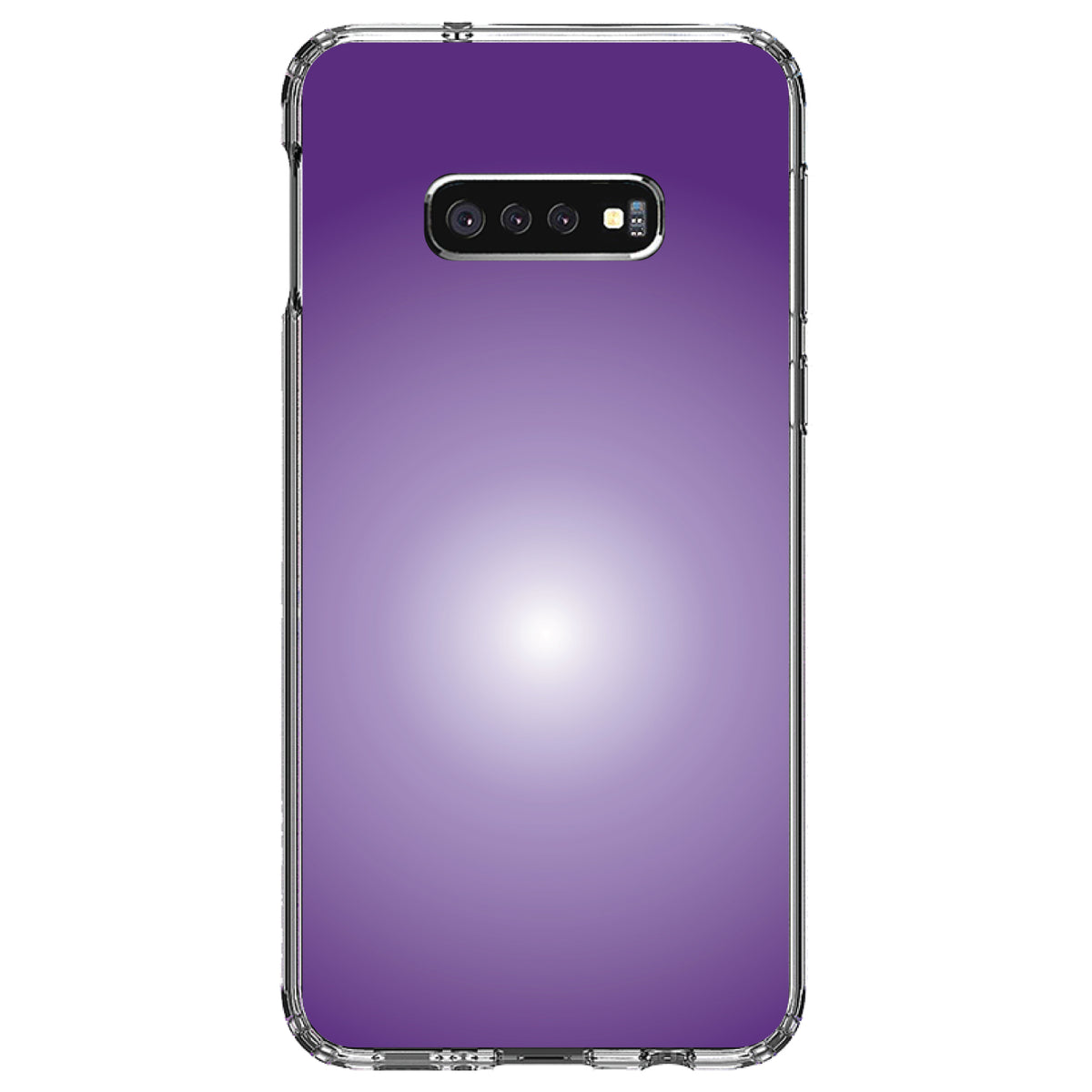 Purple White Gradient Burst Clear Shockproof iPhone Case, view 18