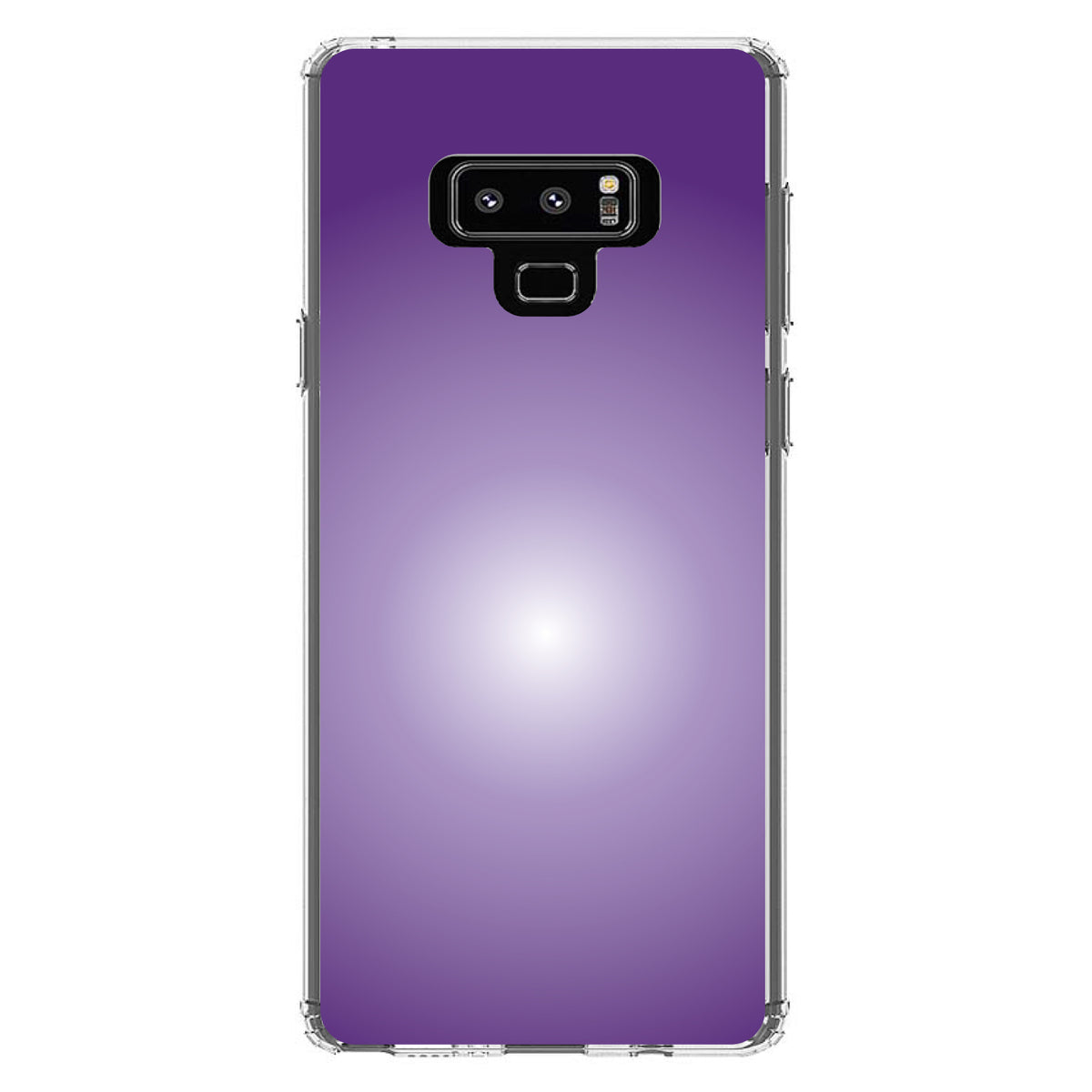 Purple White Gradient Burst Clear Shockproof iPhone Case, view 11