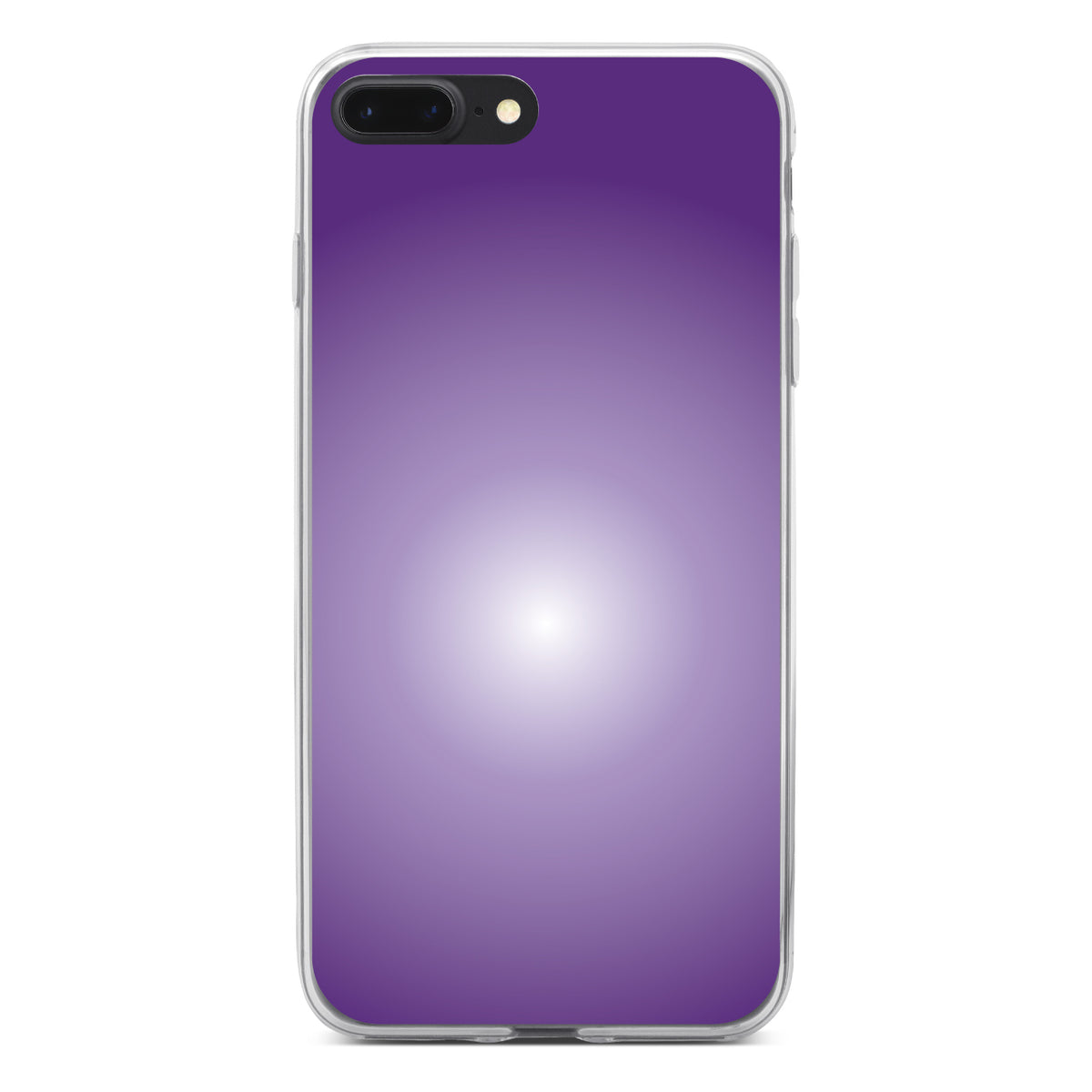 Purple White Gradient Burst Clear Shockproof iPhone Case, view 6