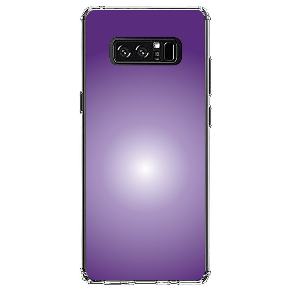 Purple White Gradient Burst Clear Shockproof iPhone Case, view 12