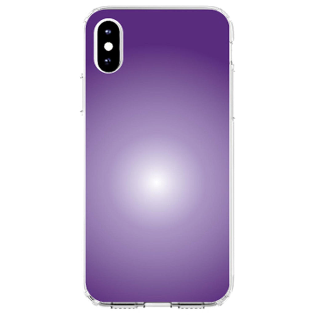 Purple White Gradient Burst Clear Shockproof iPhone Case, view 4