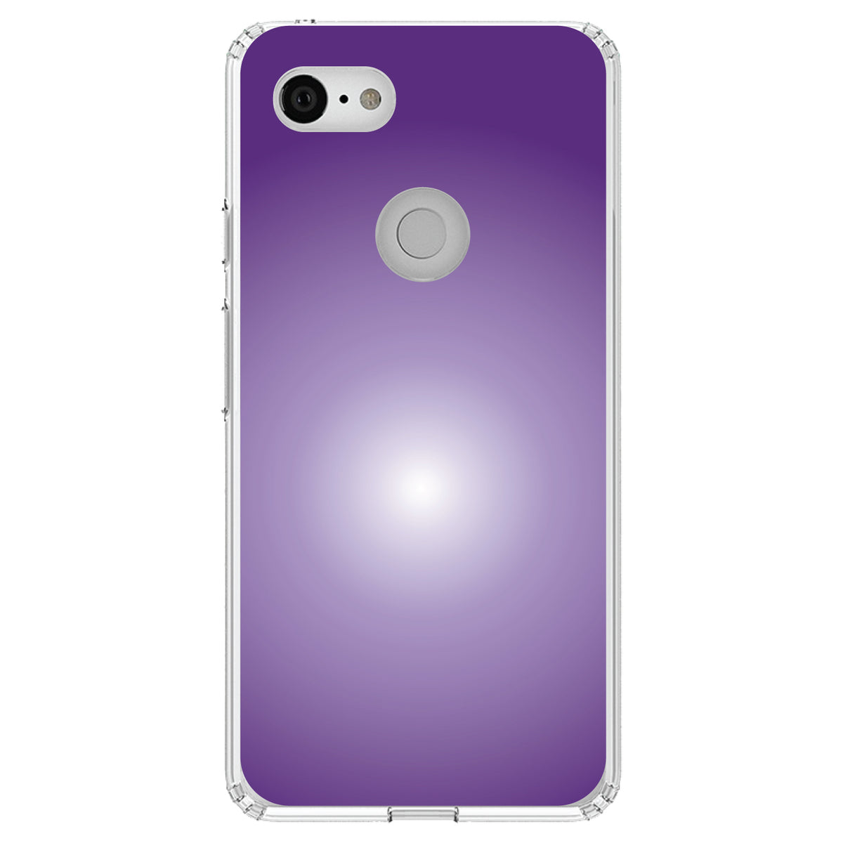 Purple White Gradient Burst Clear Shockproof iPhone Case, view 21