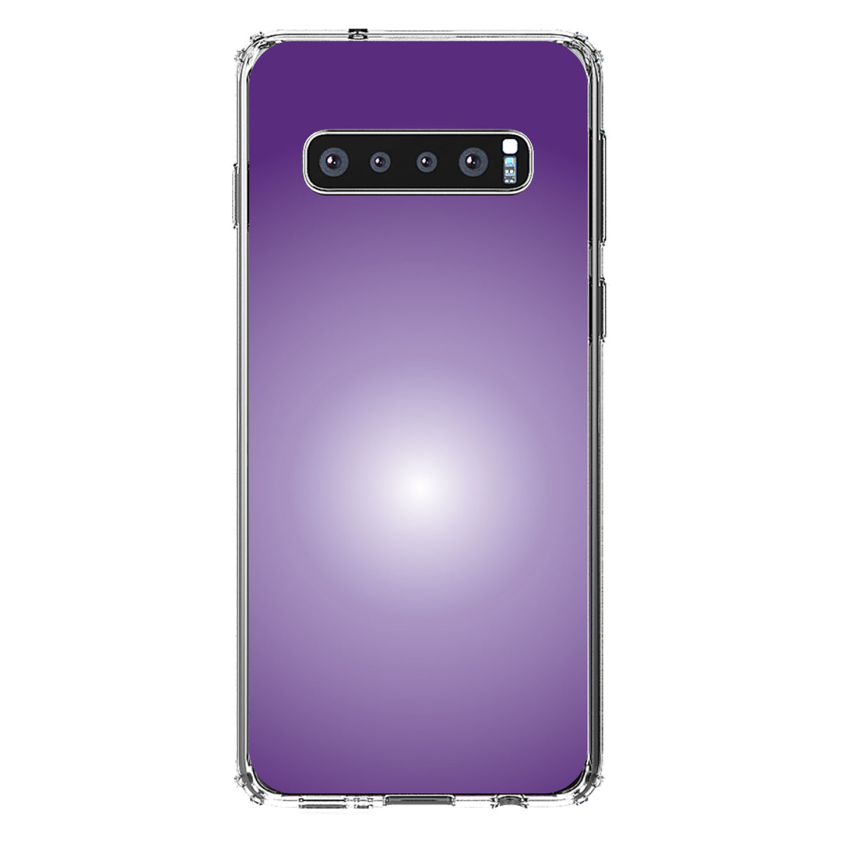 Purple White Gradient Burst Clear Shockproof iPhone Case, view 16