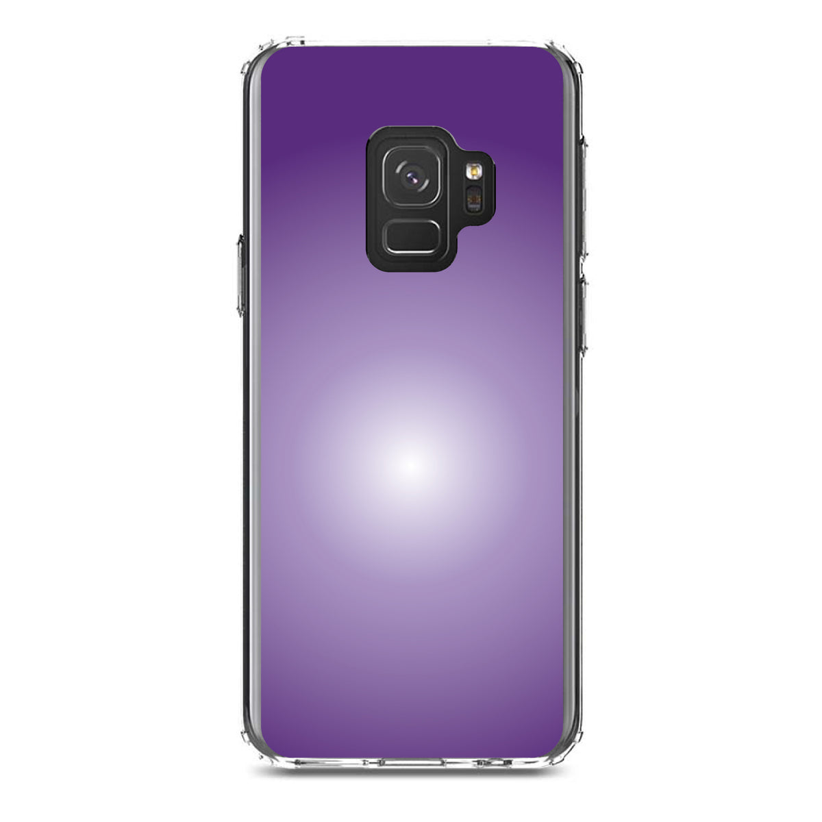 Purple White Gradient Burst Clear Shockproof iPhone Case, view 19