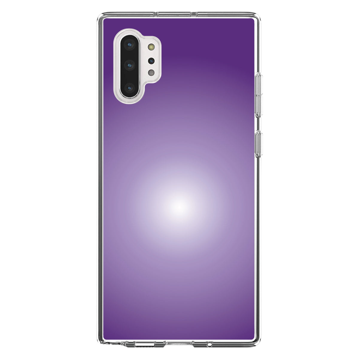 Purple White Gradient Burst Clear Shockproof iPhone Case, view 10