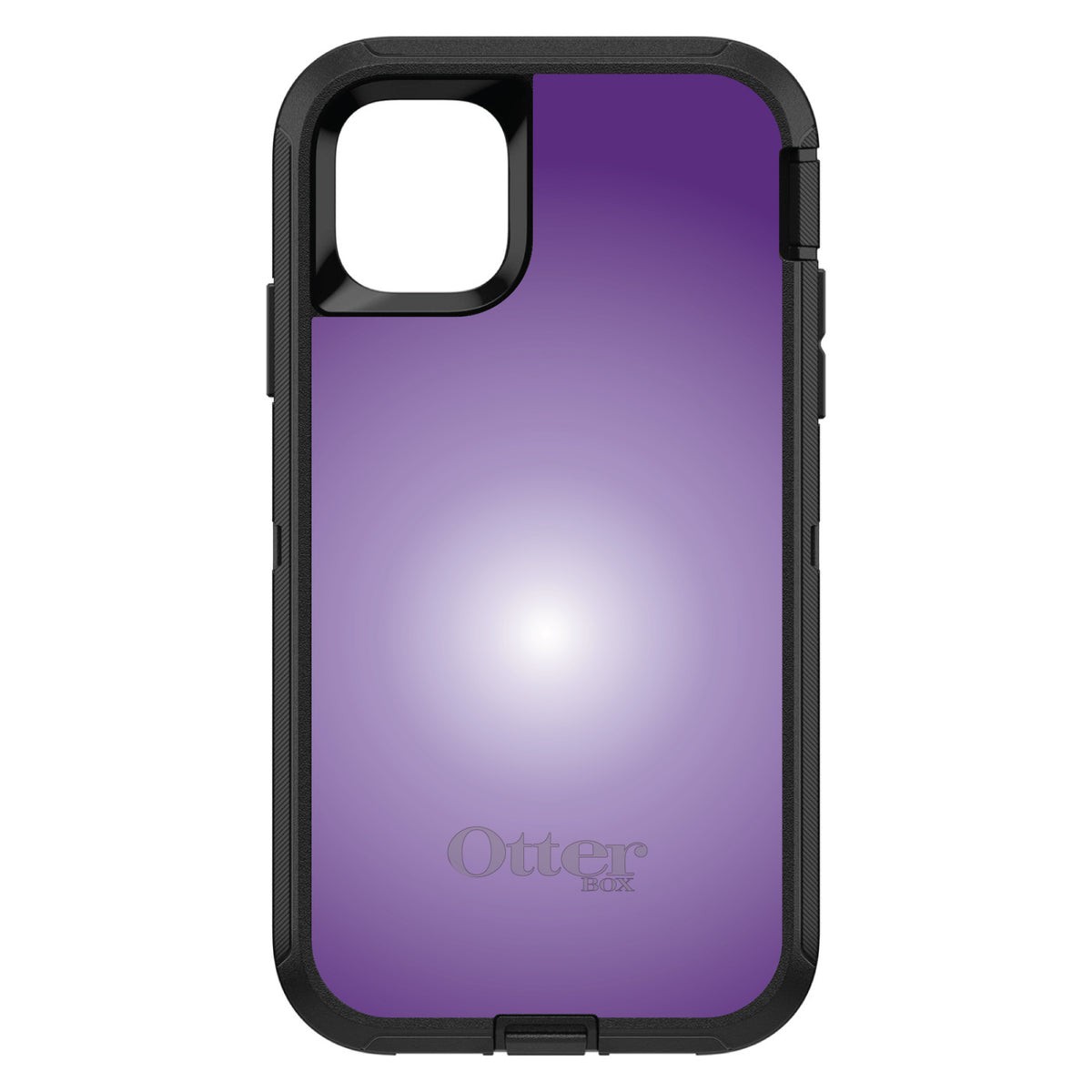 Purple White Gradient Burst OtterBox Defender Case for iPhone & Galaxy, view 2