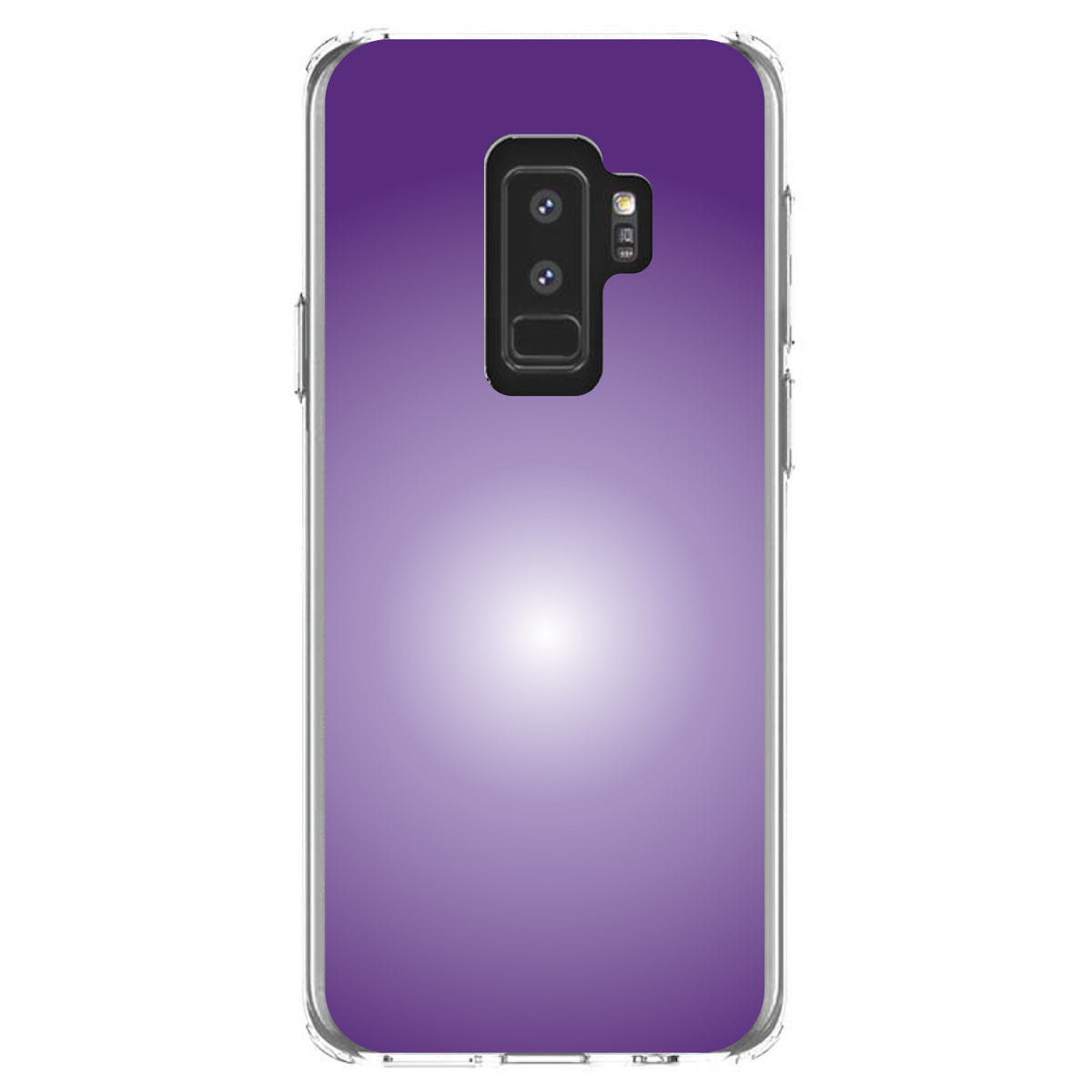 Purple White Gradient Burst Clear Shockproof iPhone Case, view 20