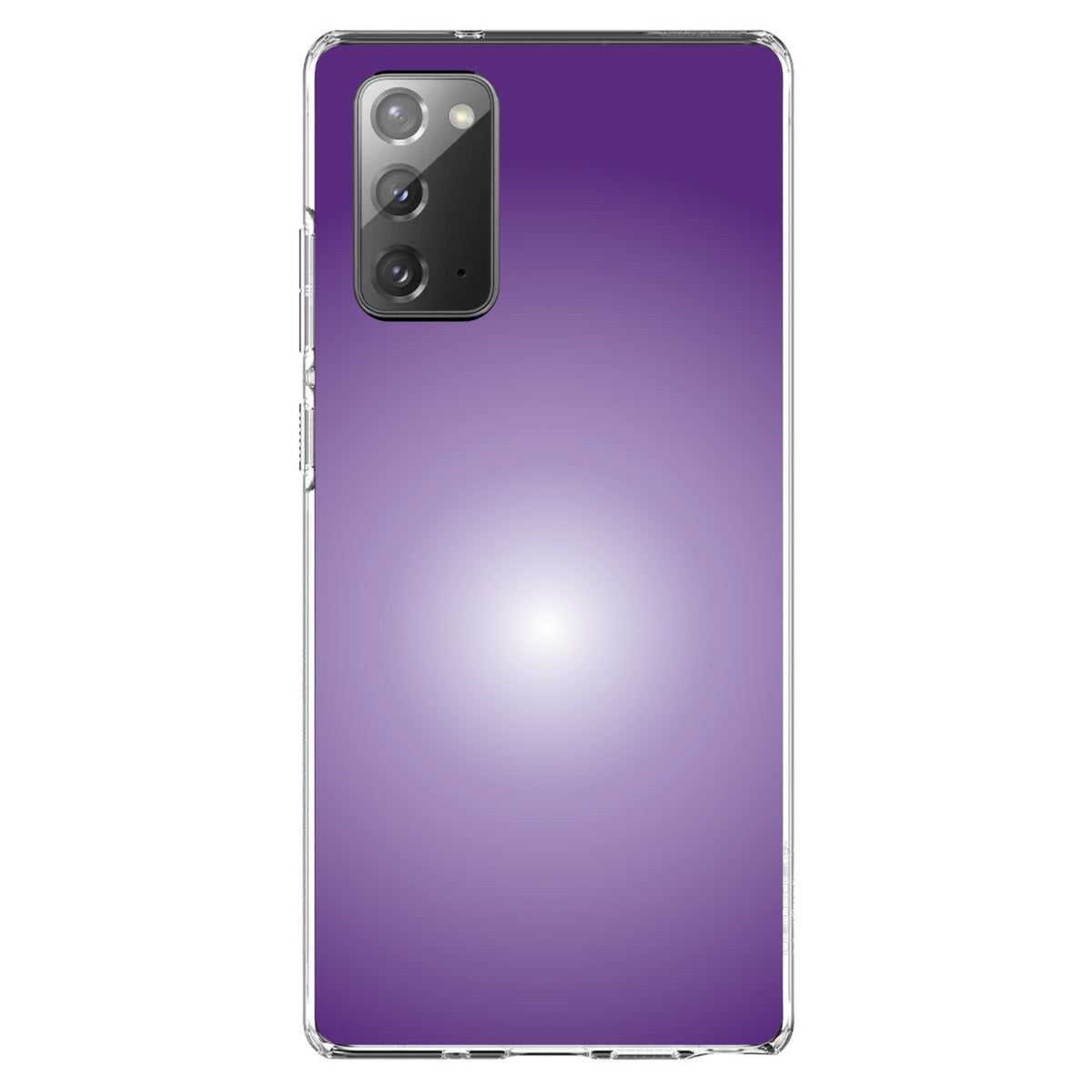 Purple White Gradient Burst Clear Shockproof iPhone Case, view 8