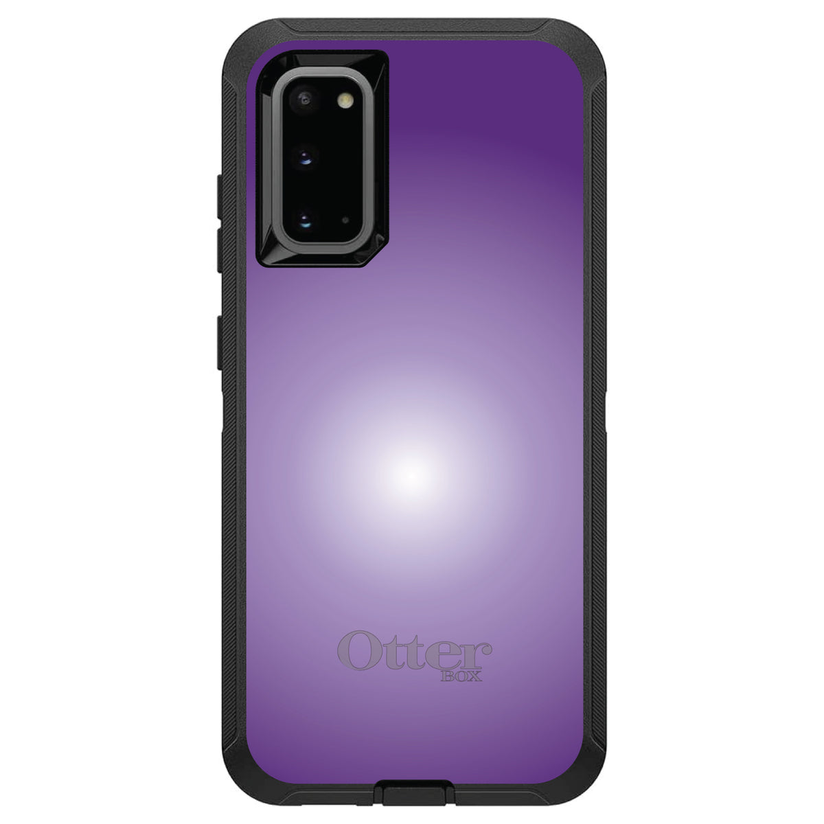 Purple White Gradient Burst OtterBox Defender Case for iPhone & Galaxy, view 5