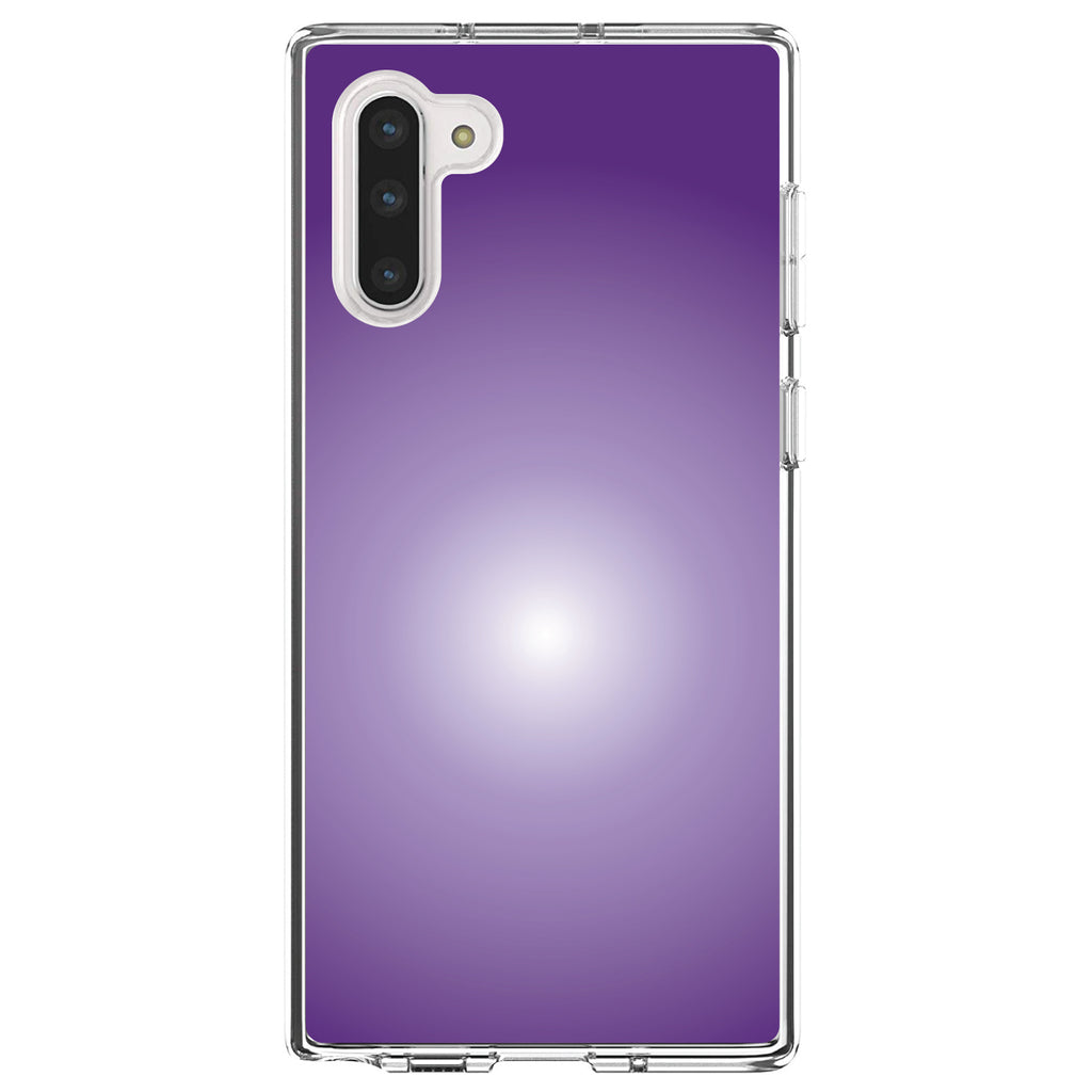 Purple White Gradient Burst Clear Shockproof iPhone Case, view 9