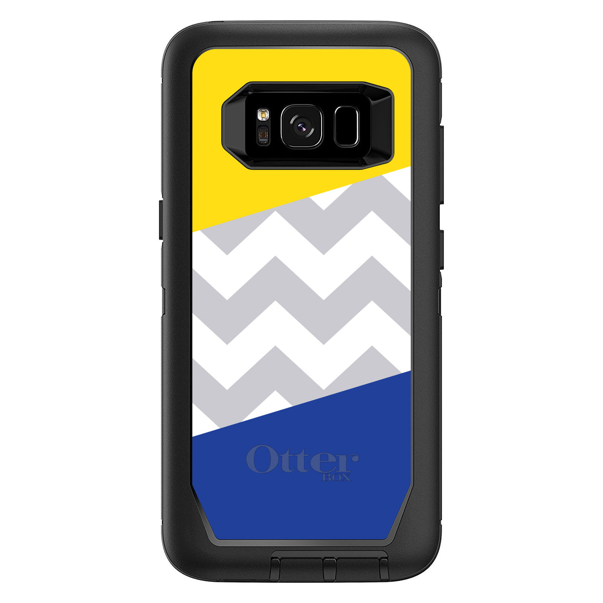 Blue Yellow Block Grey Chevron OtterBox Defender Case for iPhone & Galaxy, view 12