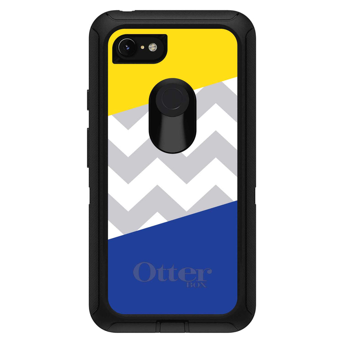 Blue Yellow Block Grey Chevron OtterBox Defender Case for iPhone & Galaxy, view 18