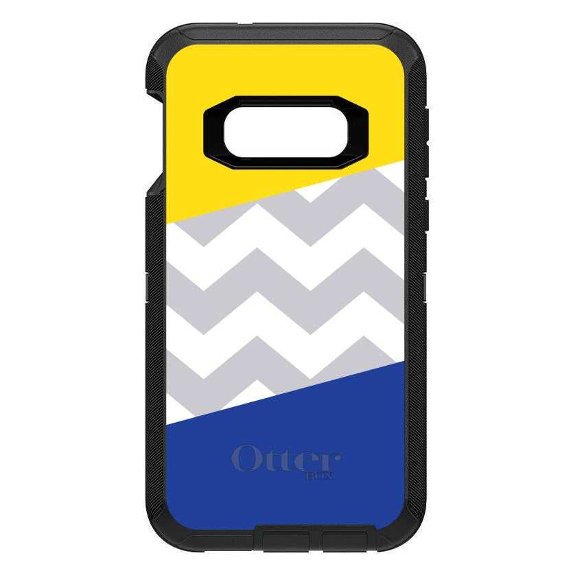 Blue Yellow Block Grey Chevron OtterBox Defender Case for iPhone & Galaxy, view 10