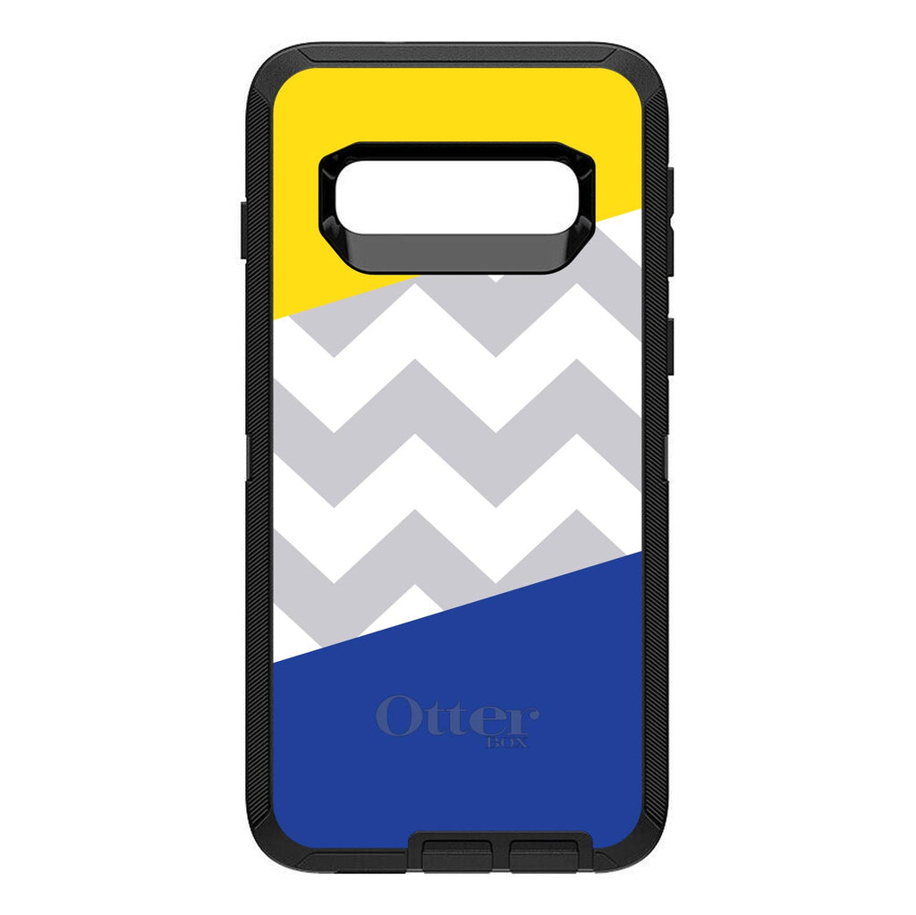Blue Yellow Block Grey Chevron OtterBox Defender Case for iPhone & Galaxy, view 9