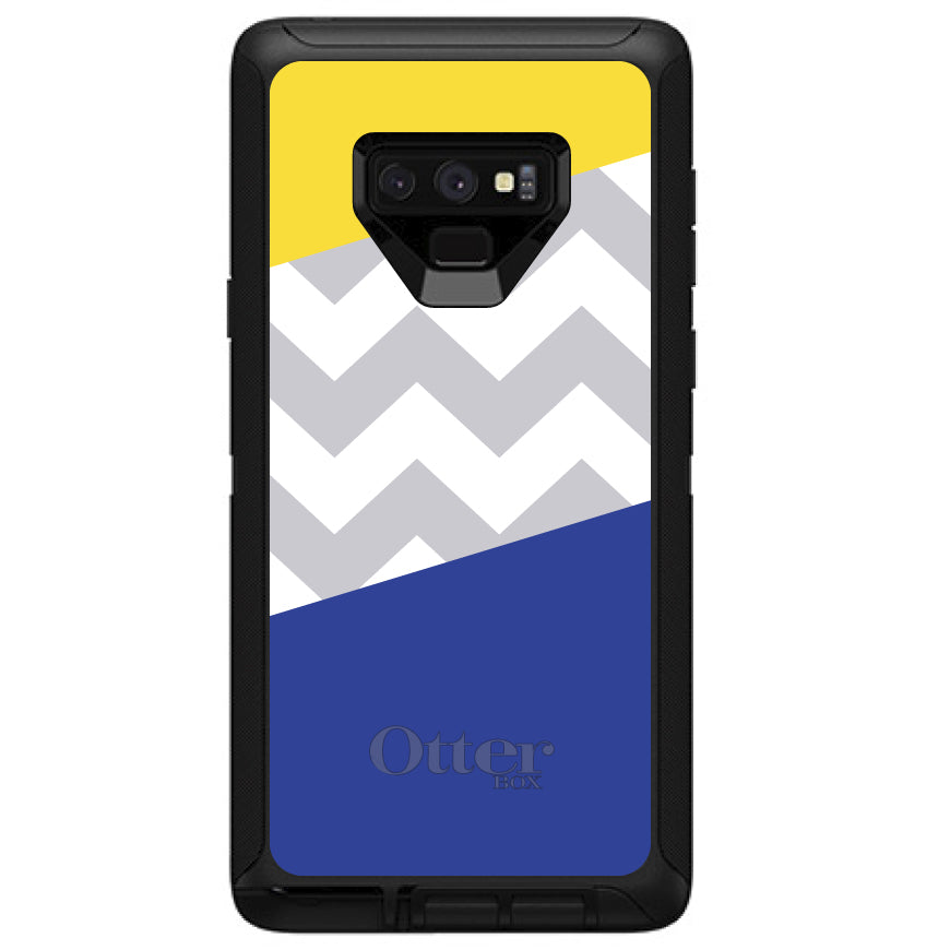 Blue Yellow Block Grey Chevron OtterBox Defender Case for iPhone & Galaxy, view 16