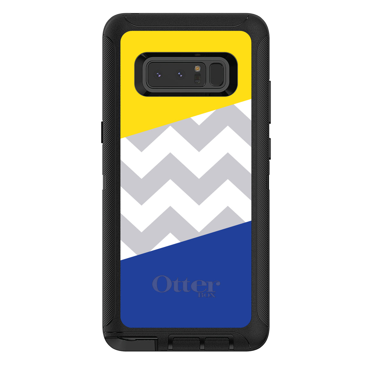 Blue Yellow Block Grey Chevron OtterBox Defender Case for iPhone & Galaxy, view 17