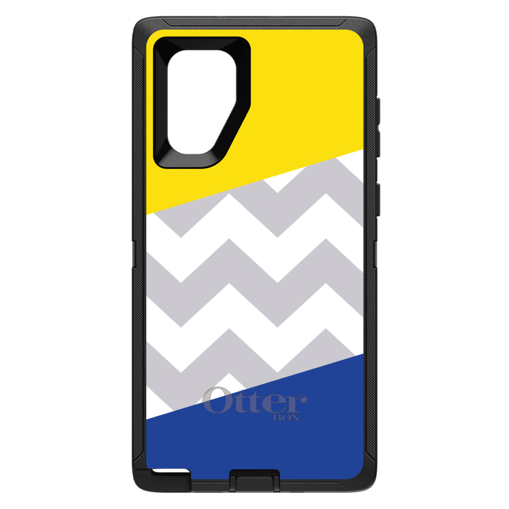 Blue Yellow Block Grey Chevron OtterBox Defender Case for iPhone & Galaxy, view 15