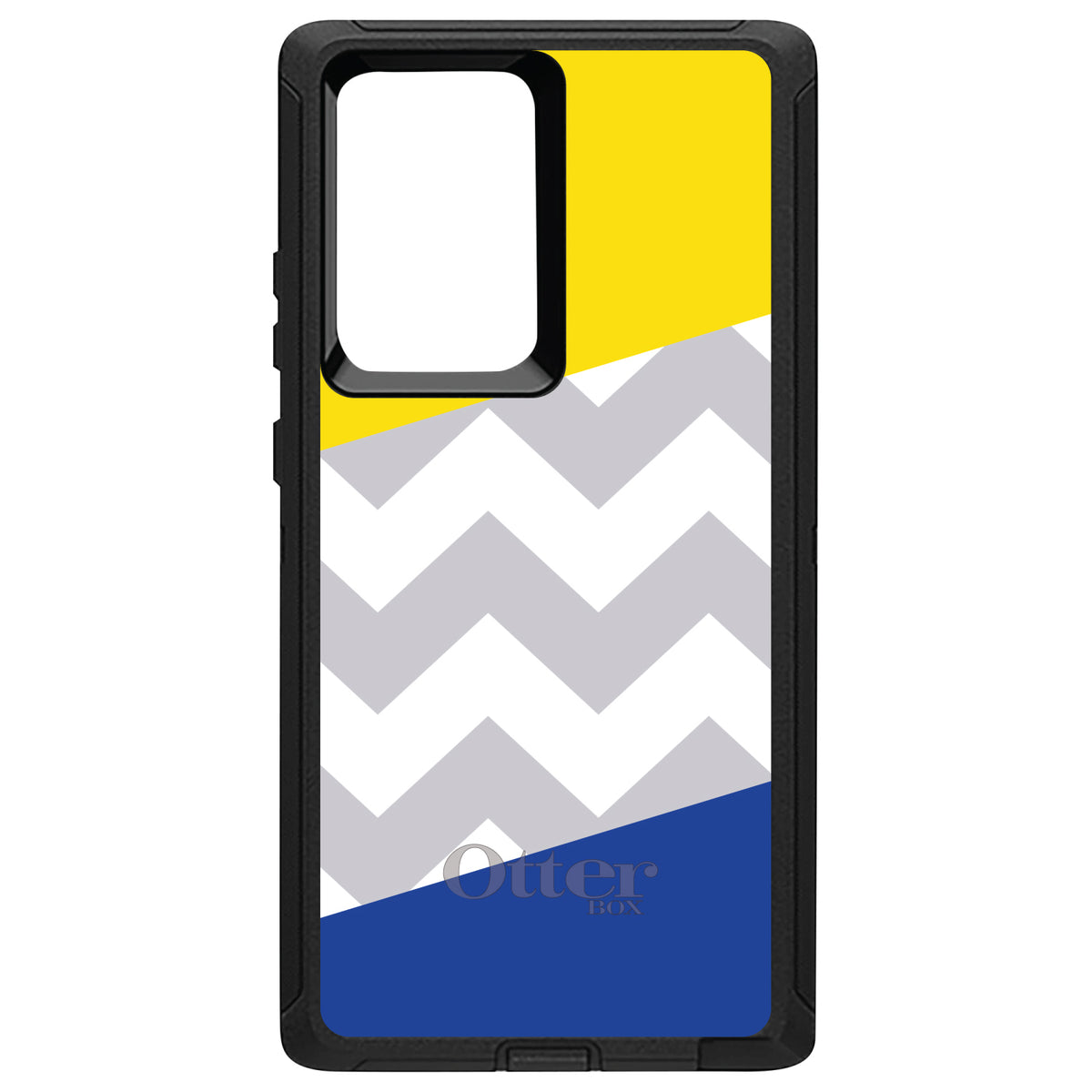 Blue Yellow Block Grey Chevron OtterBox Defender Case for iPhone & Galaxy, view 13