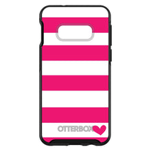 DistinctInk™ OtterBox Symmetry Series Case for Apple iPhone / Samsung Galaxy / Google Pixel - Hot Pink White Stripes Heart