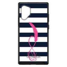 DistinctInk™ OtterBox Symmetry Series Case for Apple iPhone / Samsung Galaxy / Google Pixel - Navy White Stripes Pink Love