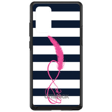 DistinctInk™ OtterBox Symmetry Series Case for Apple iPhone / Samsung Galaxy / Google Pixel - Navy White Stripes Pink Love